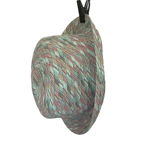 WOOLRICH Multicolor Cotton Bucket Hat Sun Hat Mint Green Pink One Size - Picture 1 of 11